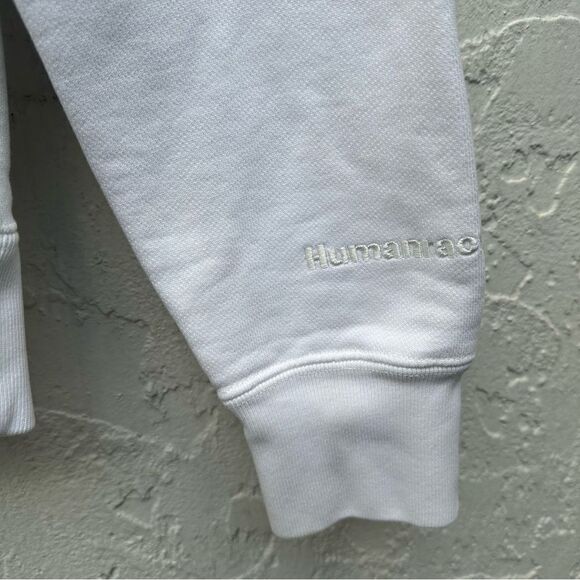 ADIDAS Pharrell Williams Sweatshirt Men Medium Humanrace Crew Neck Off White - Picture 4 of 13
